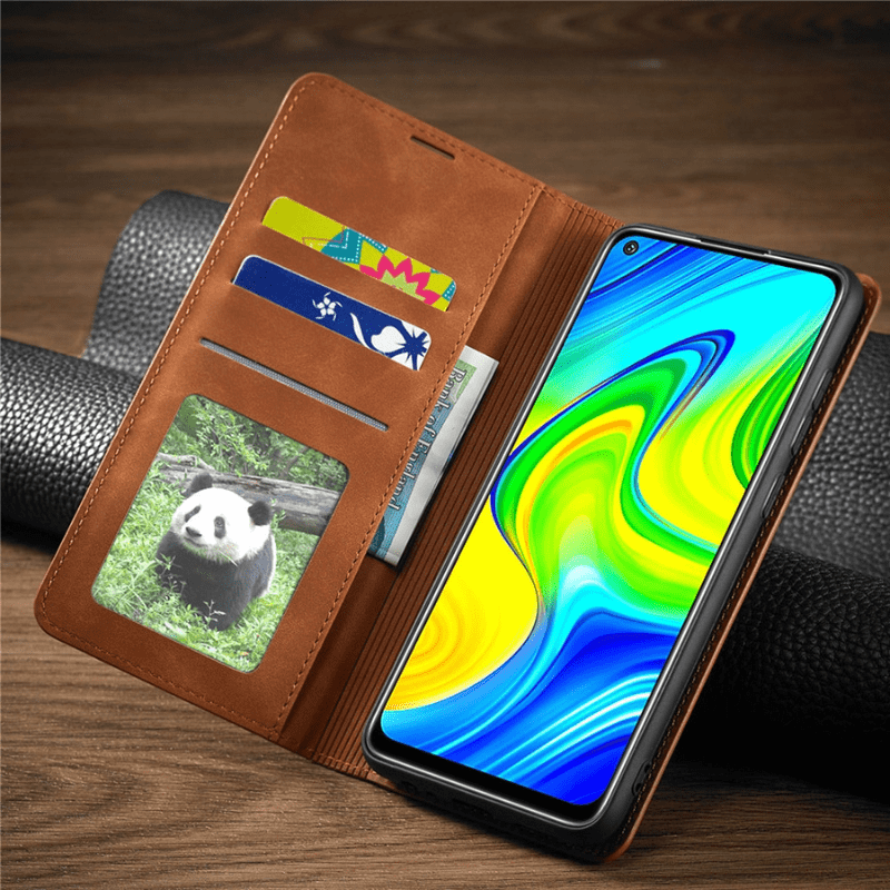 Case Xiaomi de Couro 2 em 1