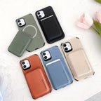 Case iPhone Malha de Silicone Respirável com Carteira Magnética 2 em 1