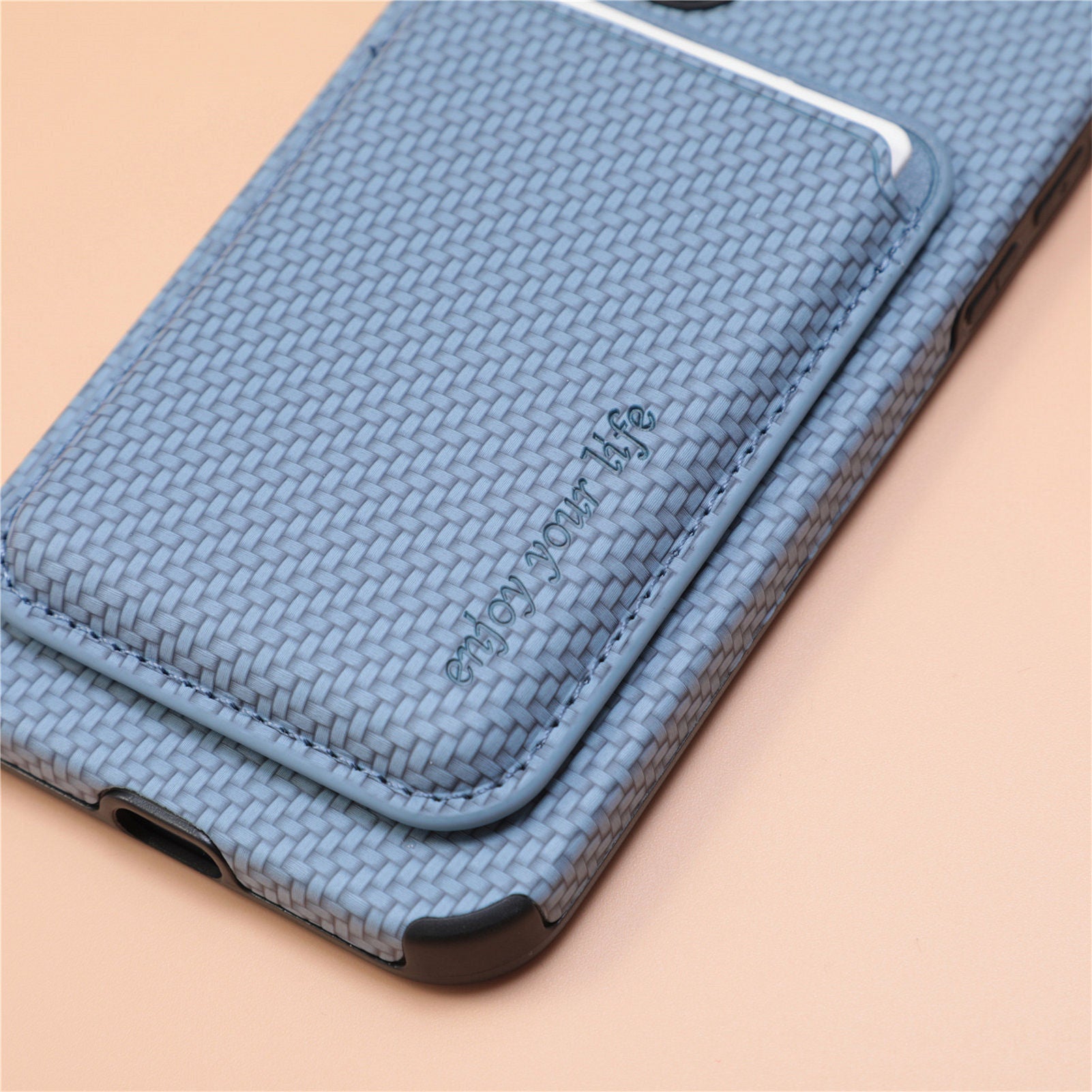 Case iPhone Malha de Silicone Respirável com Carteira Magnética 2 em 1